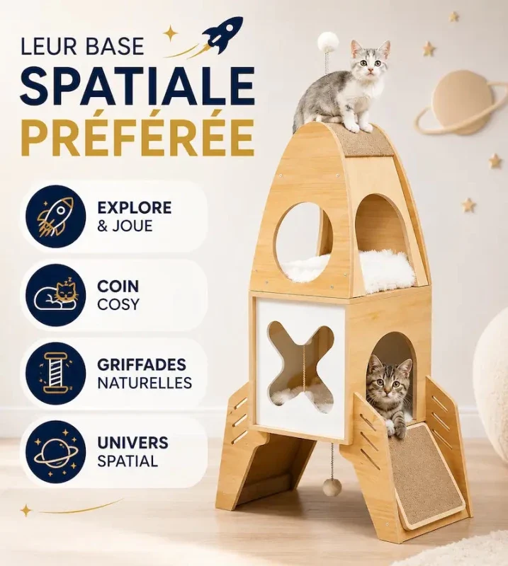 Arbre à chat fusée - Design futuriste | SpacePaw