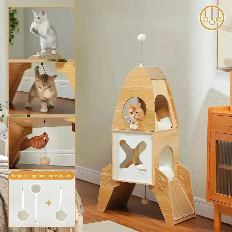 Arbre à chat fusée - Design futuriste | SpacePaw