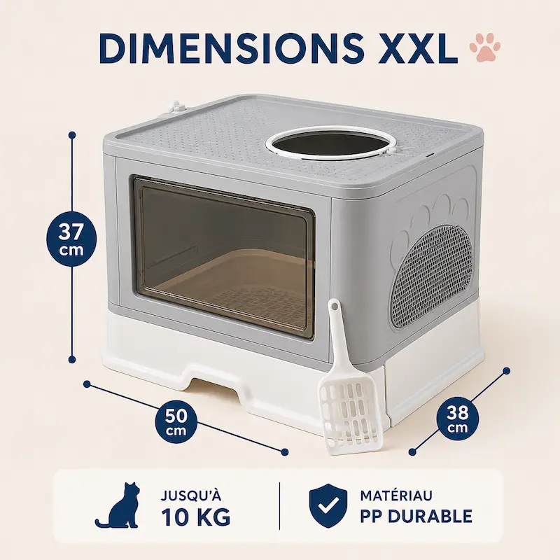 Maison de toilette XXL pour chat - Pratique & anti-odeurs | FéliXL