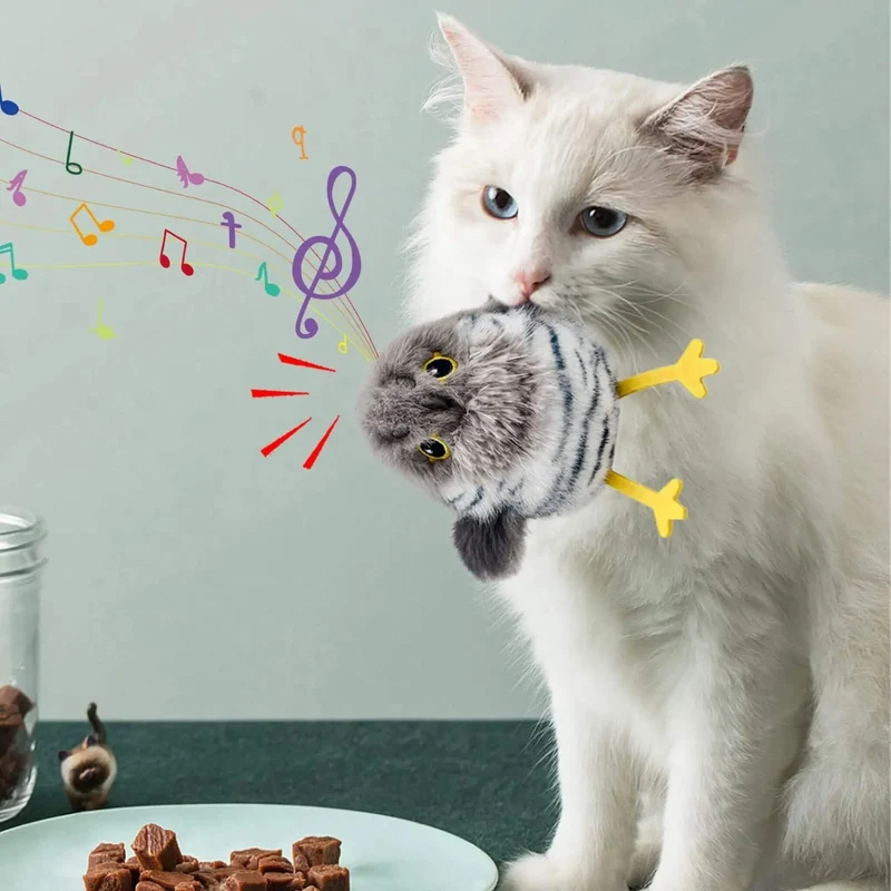 jouet chat oiseau volant | Chant des oiseaux