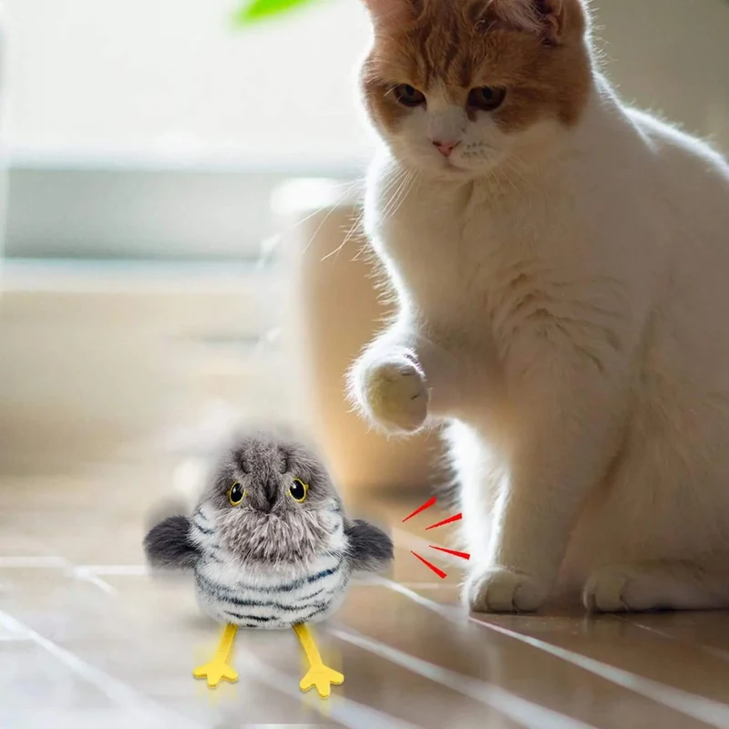 jouet chat oiseau volant | Chant des oiseaux