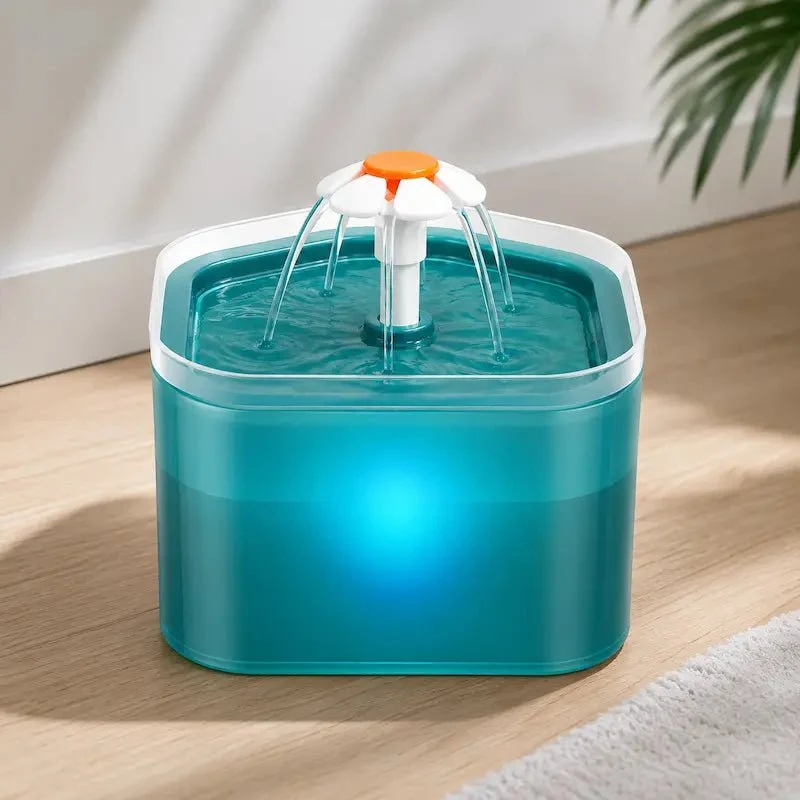 Fontaine à eau chat LED - Eau visible la nuit | GlowFlow