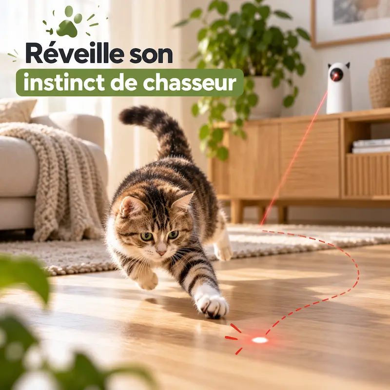 Laser pour chat interactif - Anti-ennui total | FeliBeam