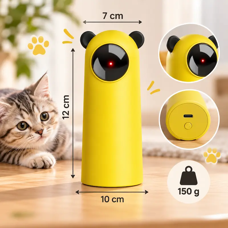 Laser pour chat interactif - Anti-ennui total | FeliBeam