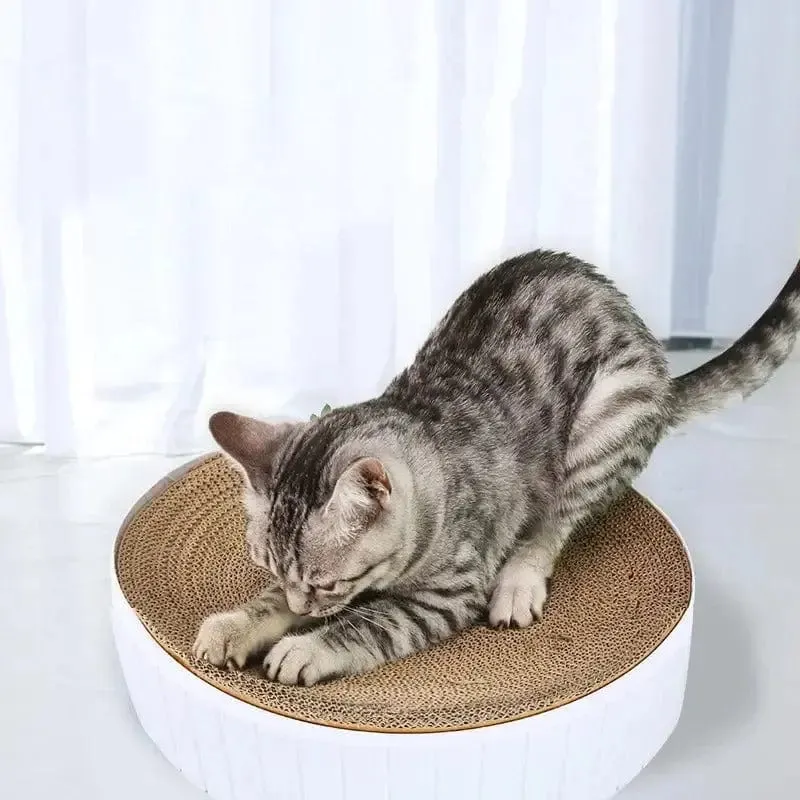 Griffoir rond chat - Griffage naturel | RoundScratch