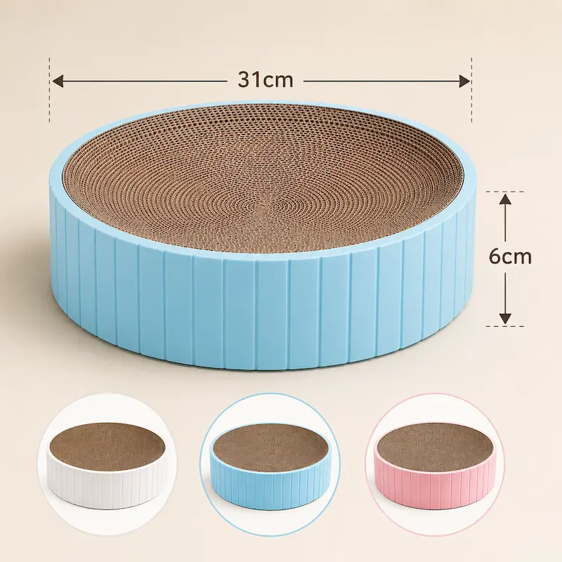 Griffoir rond chat - Griffage naturel | RoundScratch