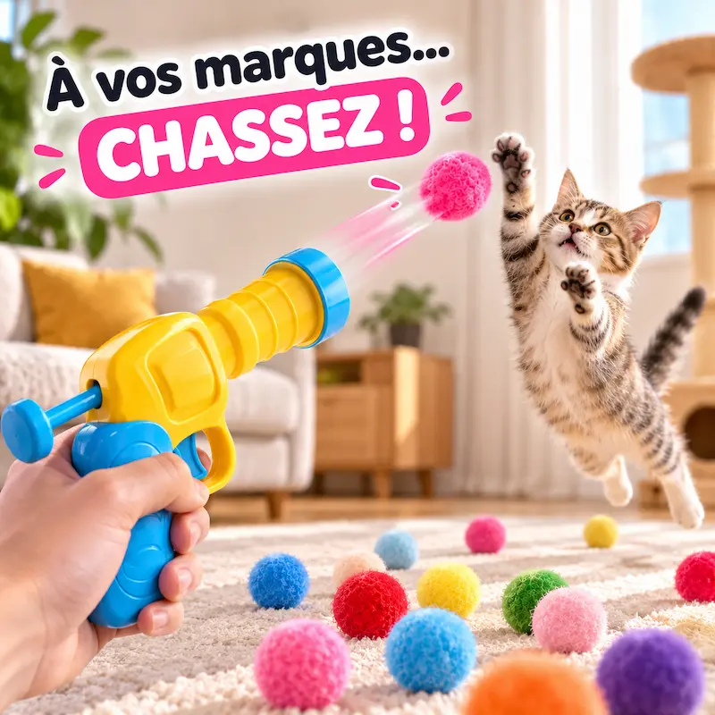 Lanceur de balle chat - Jeu automatique | FéliLaunch