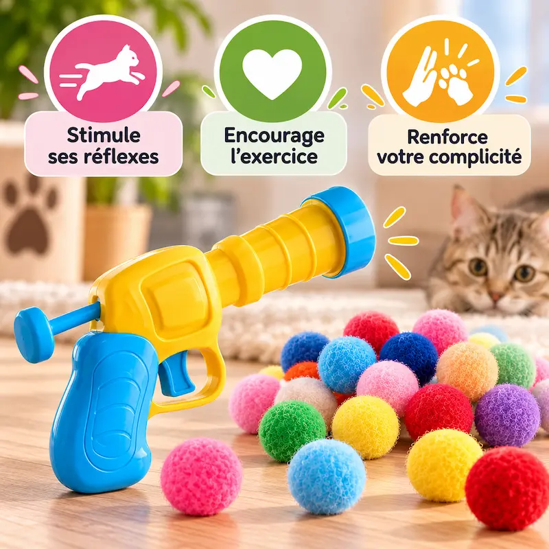 Lanceur de balle chat - Jeu automatique | FéliLaunch