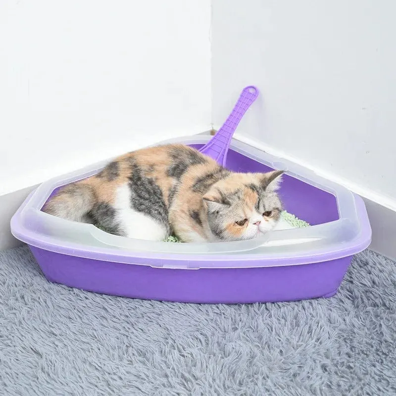 Litière d’angle pour chat - Gain de place | CornerCat