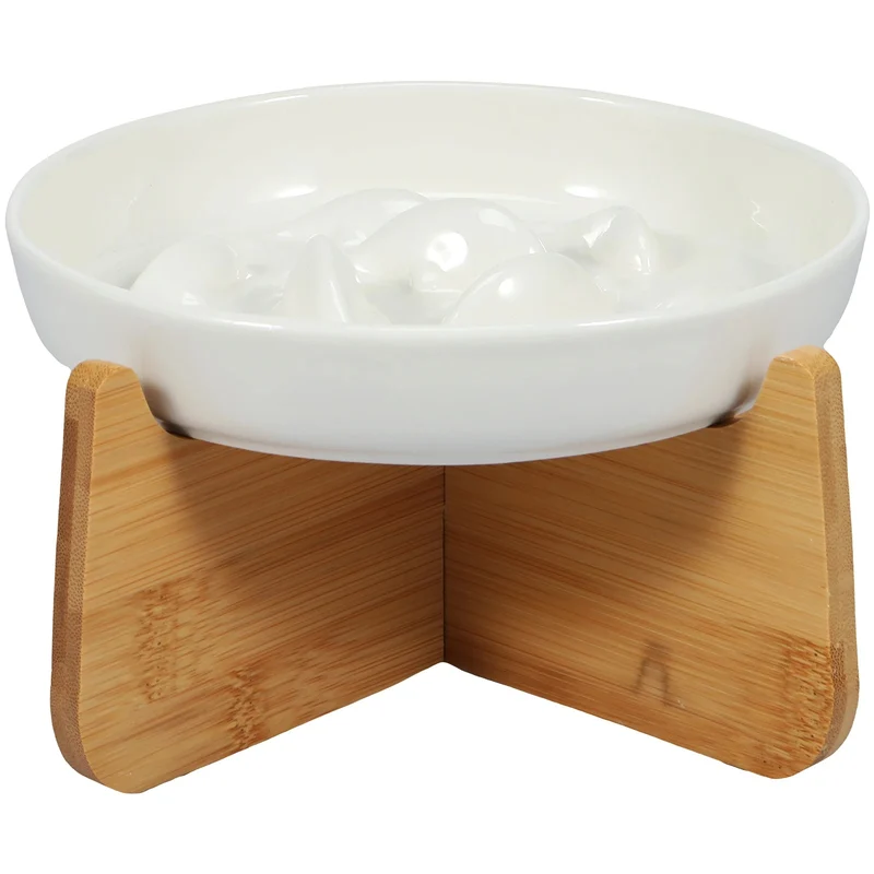 Gamelle anti glouton chat céramique | Anti-vomissement