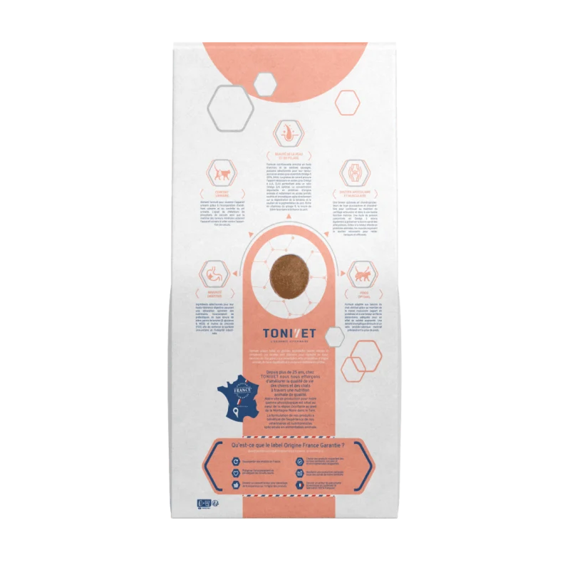 Tonivet adult stérilisé saumon - croquettes chat
