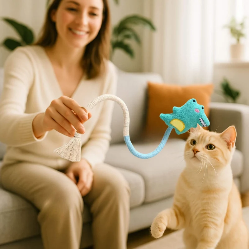 jouet chat | Doudou Corde Dentition