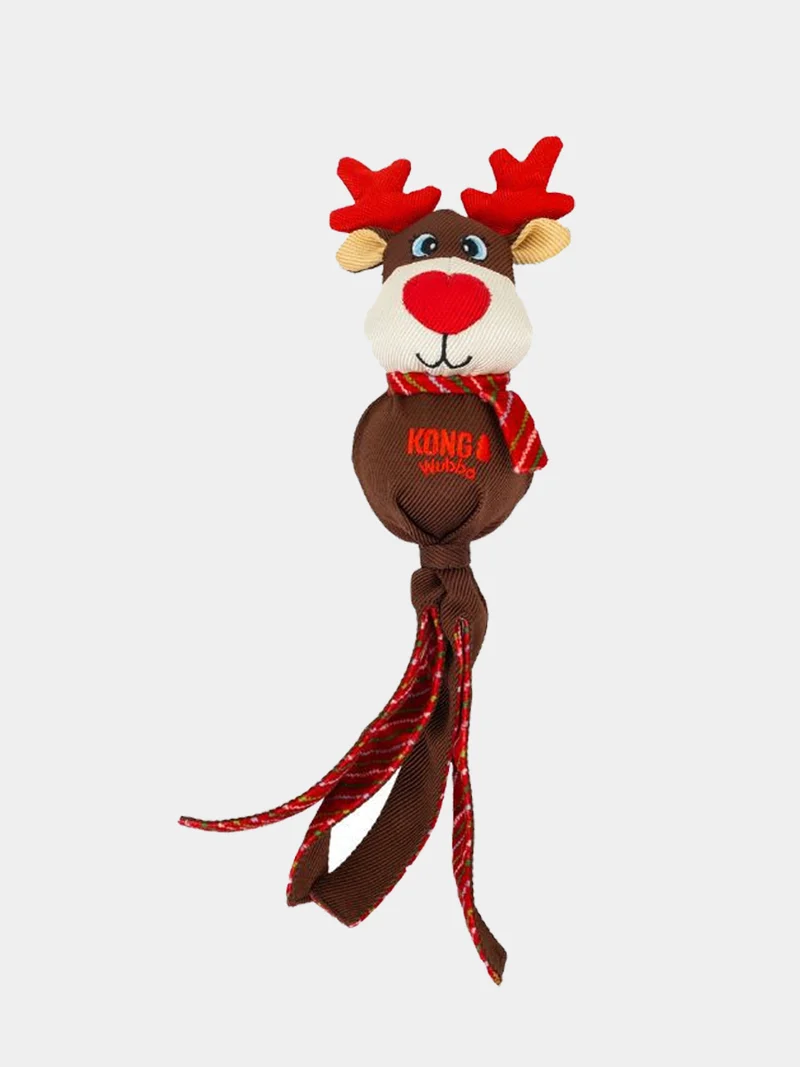 Peluche pour chien - Kong Holiday Wubba Reindeer 🦌