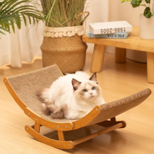 Hamac pour chat - Avec griffoir intégré en carton
