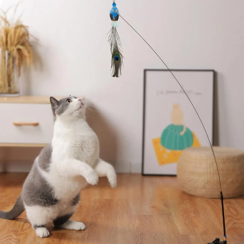 Baguette interactive jouet pour chat - À Ventouse