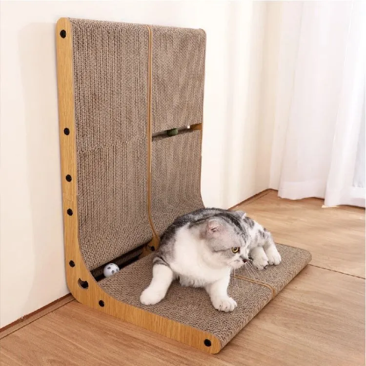 Griffoir chat - Grattoir carton avec Balle - HappyKat