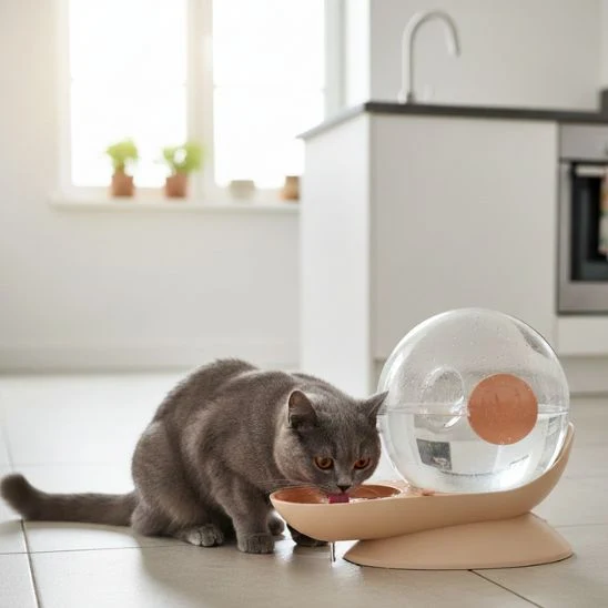 distributeur eau chat escargot