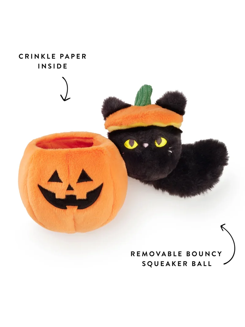 Peluche pour chien - Cat-O'Lantern 🎃🐈‍⬛ - The Foggy Dog