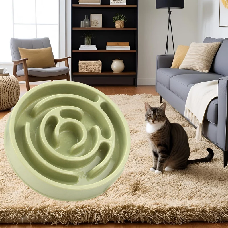 gamelle pour chat anti glouton | Dîner apaisé