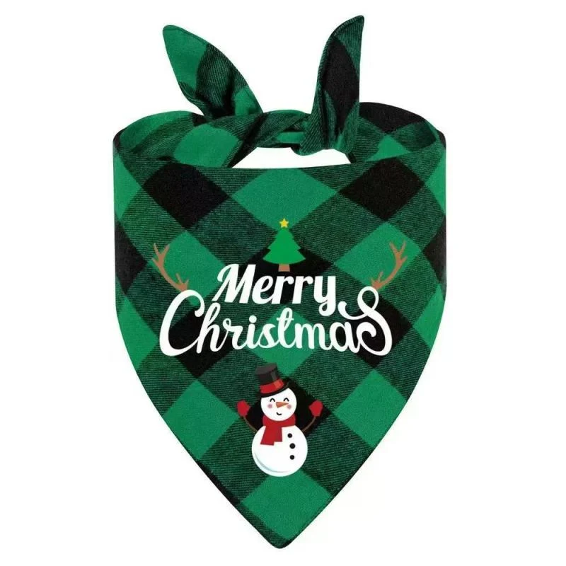 Bandanas de Noël à carreaux pour chat