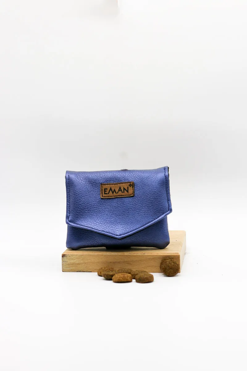 Pochette friandises Biolina chiens - simili cuir violine Atlantique