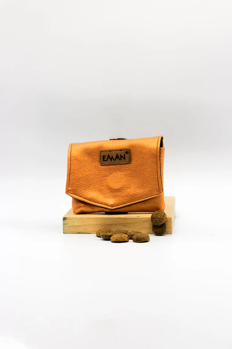 Pochette friandises Eki chiens - simili cuir cuivre Atlantique