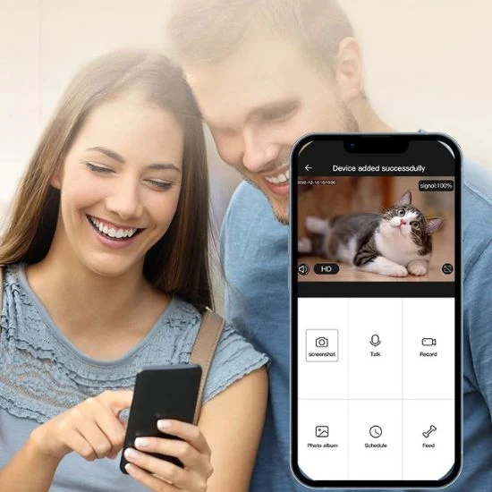 Distributeur de croquettes pour chat- WiFi Caméra