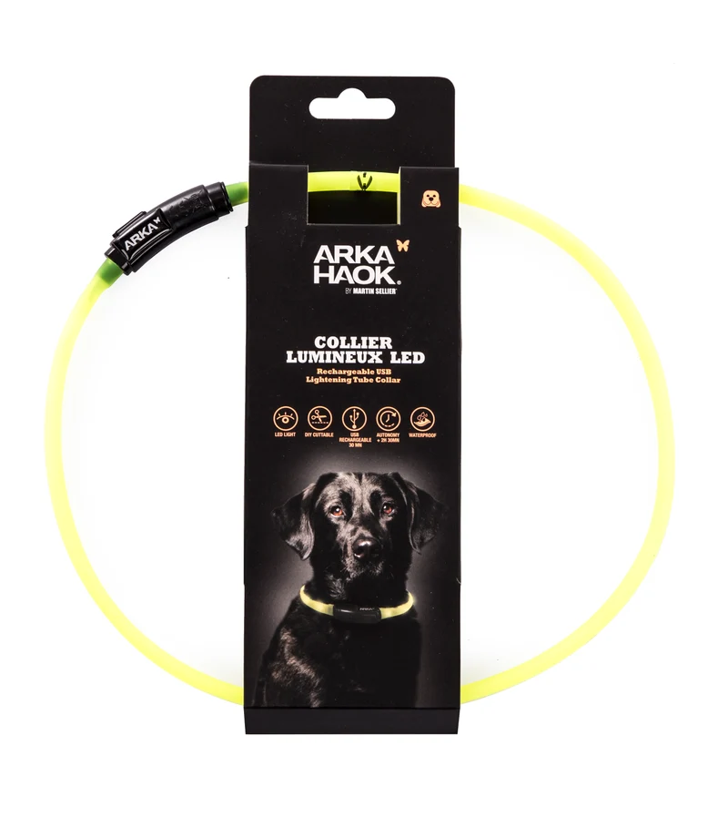 Collier lumineux LED - Tube USB pour Chiens - Martin Sellier