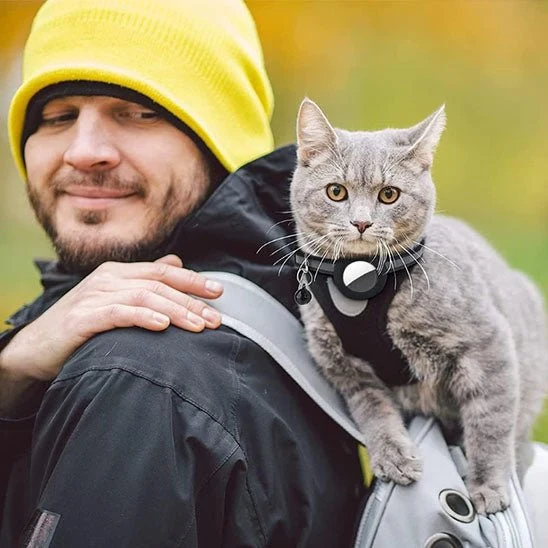 Collier chat - Support AirTag