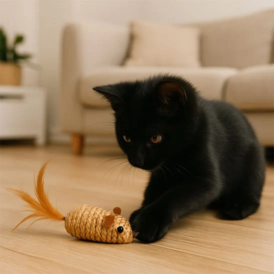 Jouet chat - Souris en sisal