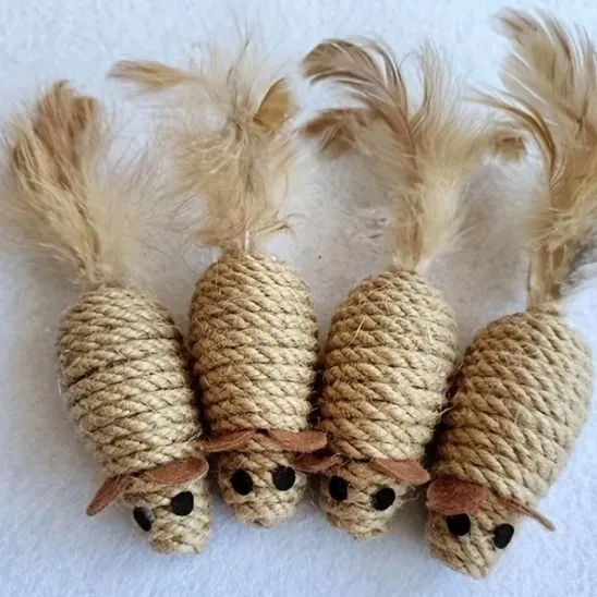 Jouet chat - Souris en sisal