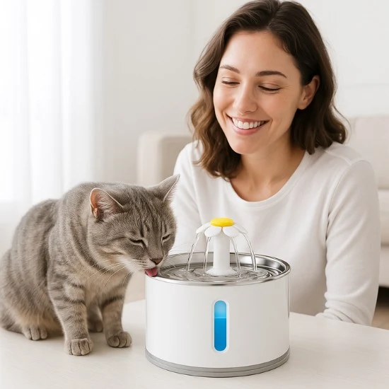 Fontaine à eau pour chat – Filtration avancée, silencieuse et hygiénique