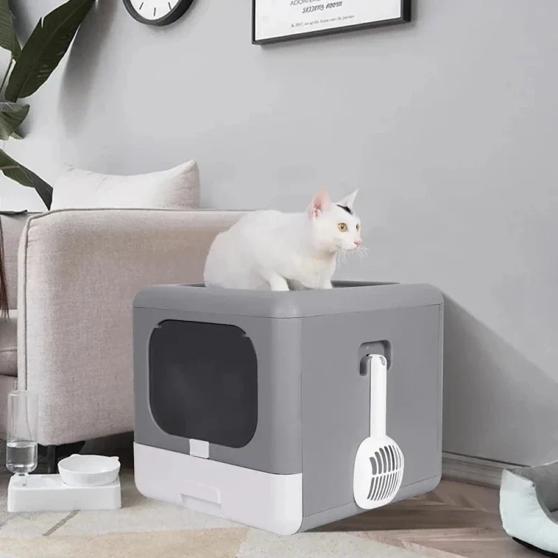 Maison de toilette chat cube - Nettoyage facile | CozyBox