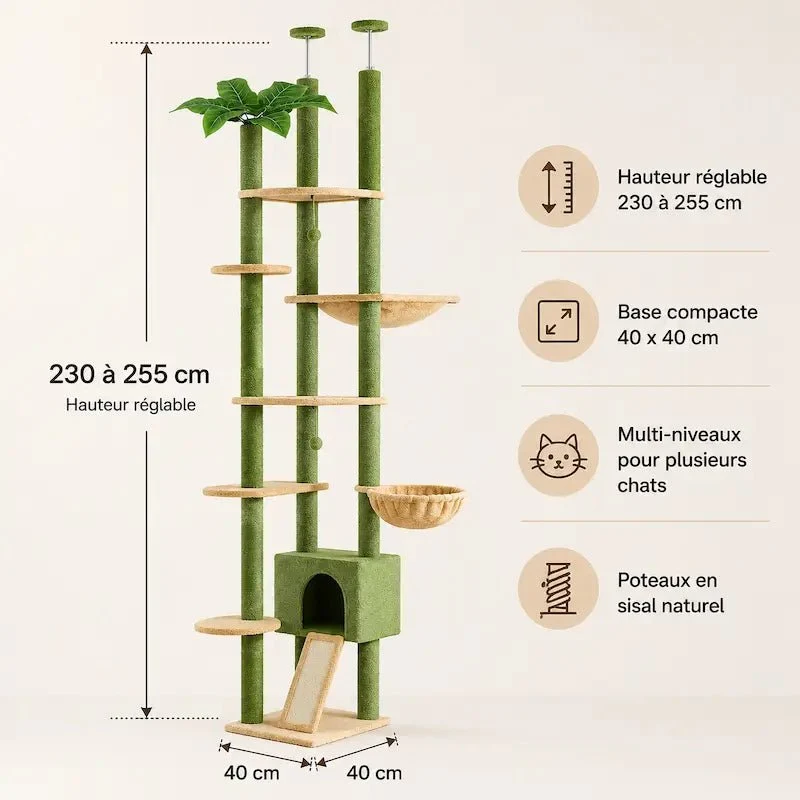 Arbre à chat plafond - Gain de place | Catvertikal