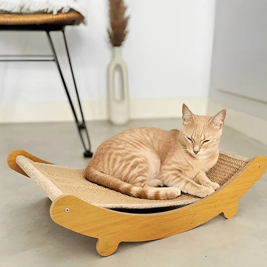 Griffoir pour Chat – Lit incurvé en sisal- Ecoscratch