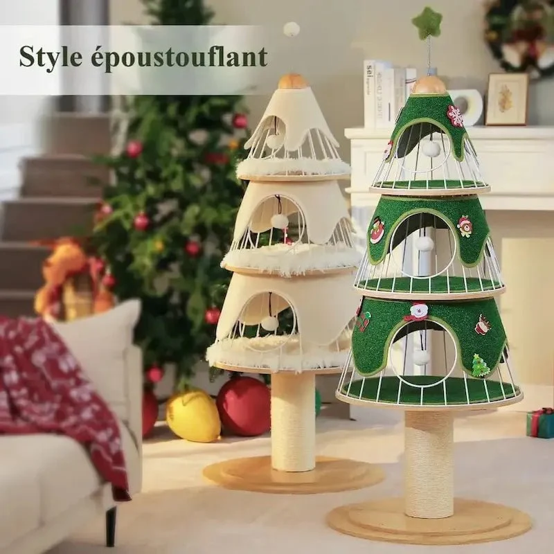 Arbre à chat sapin de Noël - Déco + griffoir | FéliXmas