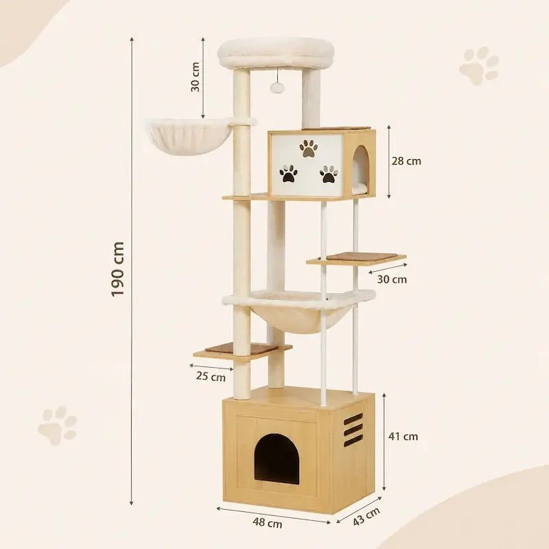Arbre à chat meuble 7 niveaux - Ultra complet | Félihaus