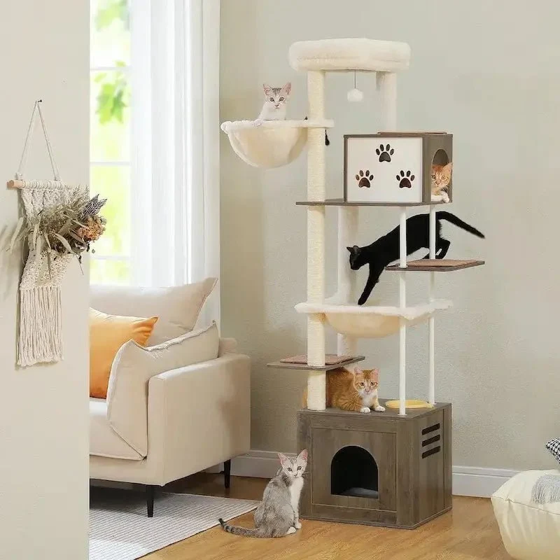 Arbre à chat meuble 7 niveaux - Ultra complet | Félihaus