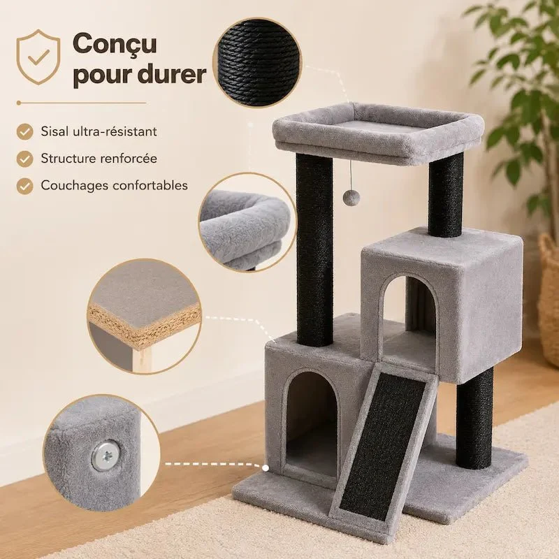Arbre à chat en sisal - Anti-griffes canapé | Paweco