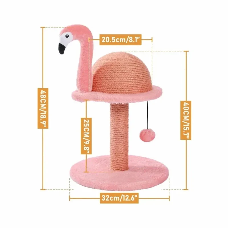 Poteau à griffer Flamant rose - Design fun | PinkScratch