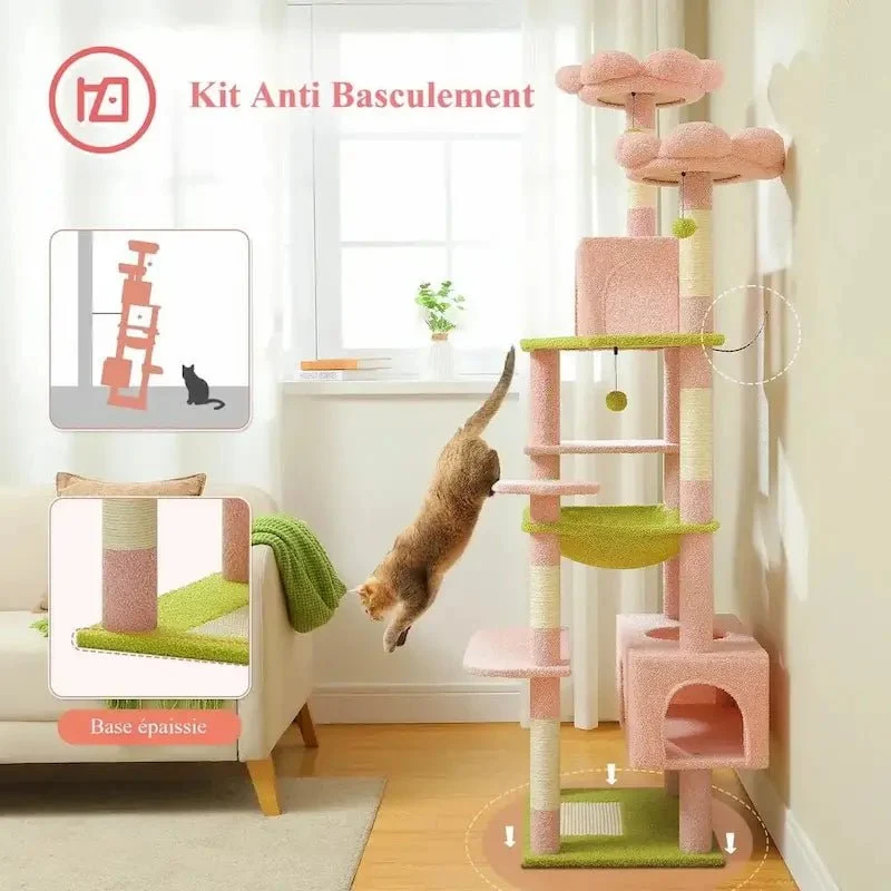 Arbre à chat rose - Déco + confort | Felirose