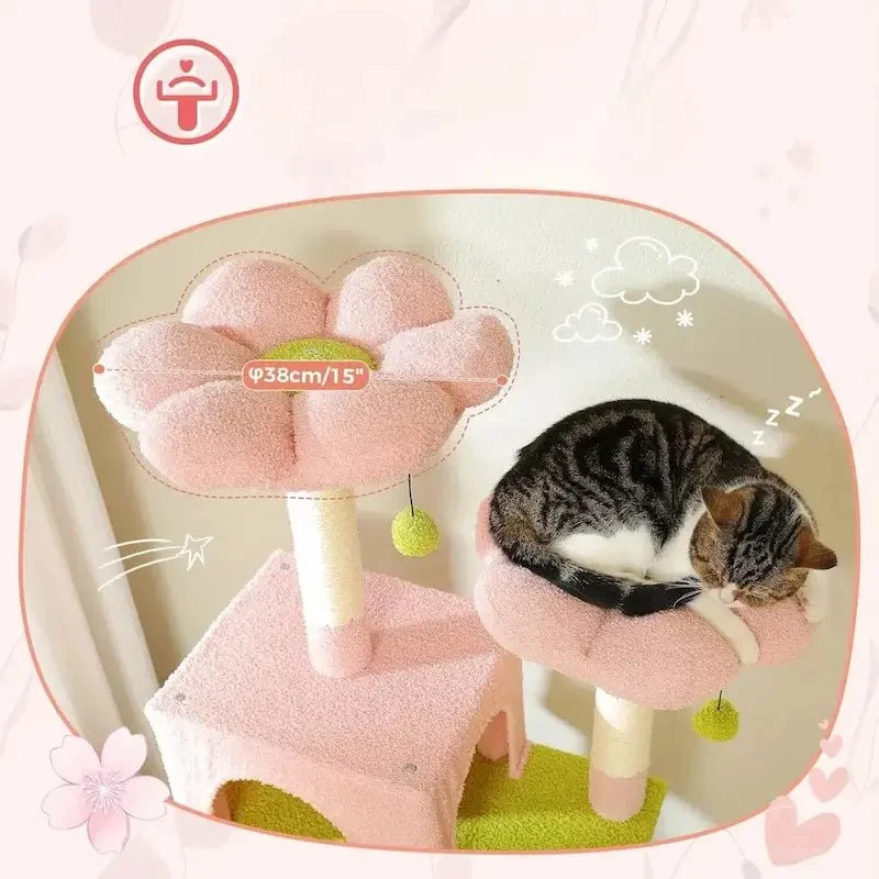 Arbre à chat rose - Déco + confort | Felirose