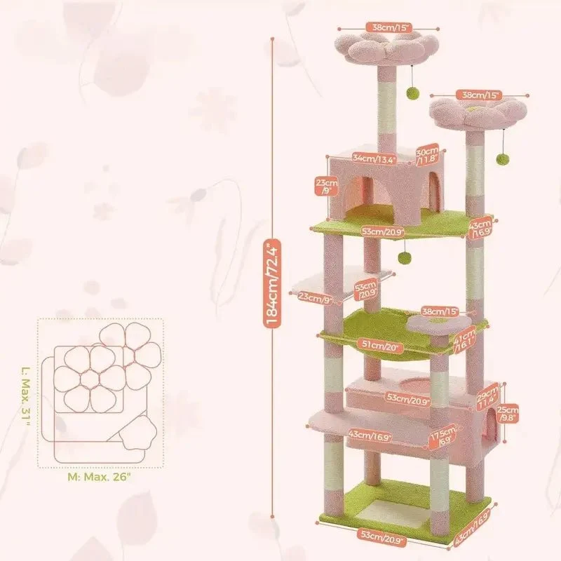 Arbre à chat rose - Déco + confort | Felirose