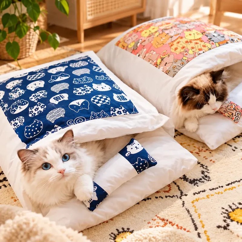 Lit pour chat moelleux - Refuge chaud et confortable | SnuggleCat