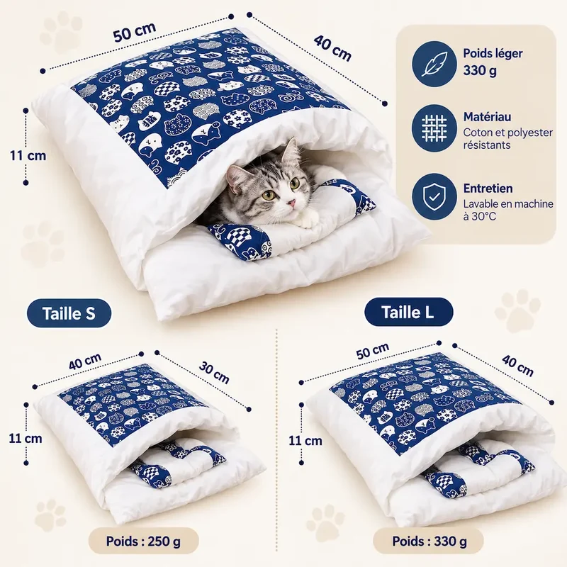 Lit pour chat moelleux - Refuge chaud et confortable | SnuggleCat