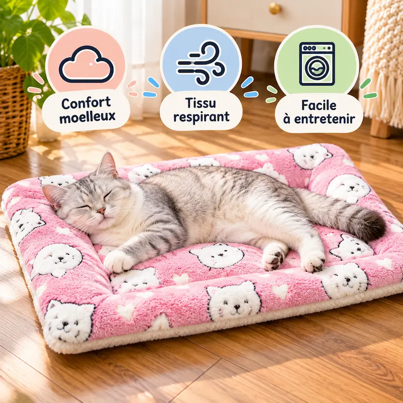 Tapis confortable pour chat - Douceur absolue | CozyMat