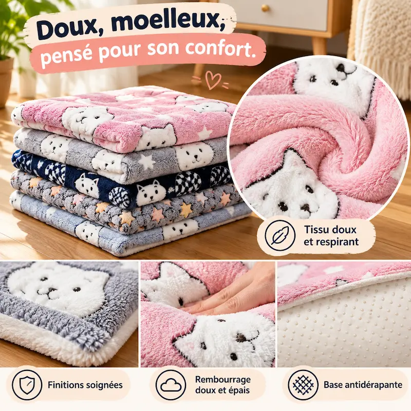 Tapis confortable pour chat - Douceur absolue | CozyMat