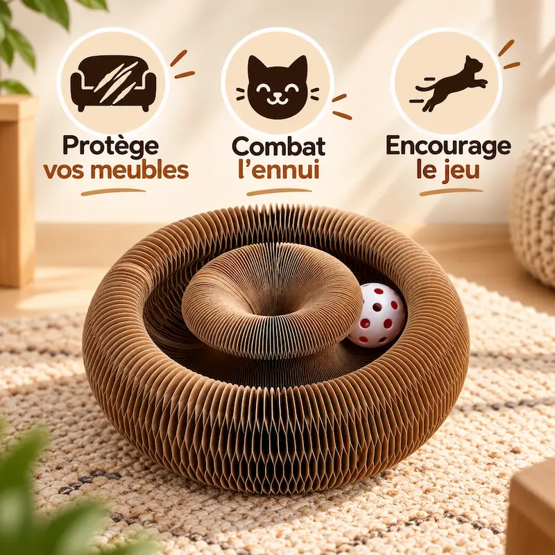 Jouet griffoir chat balle - Anti-ennui | Scratch&Play