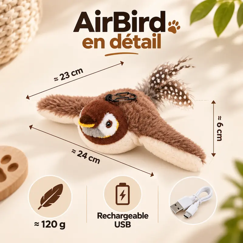 Oiseau volant pour chat - Mouvement réaliste | AirBird