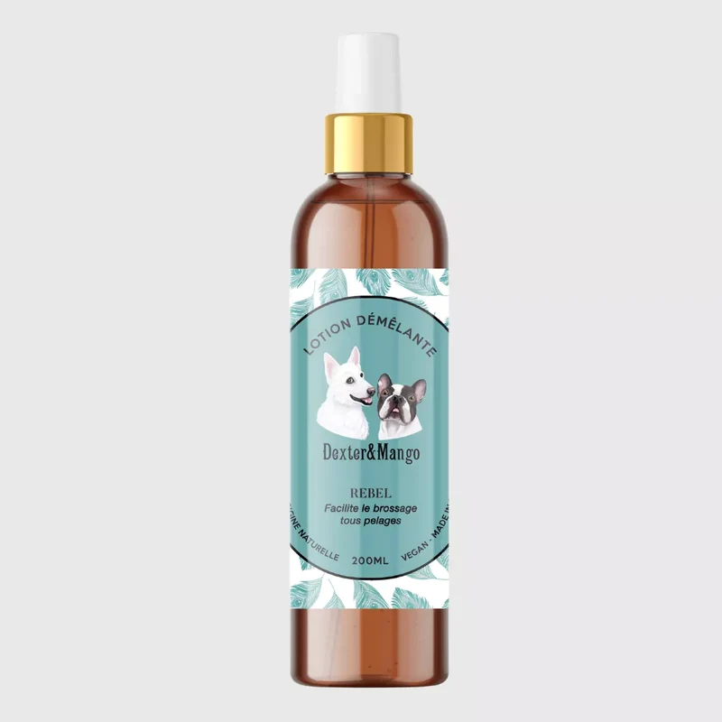 Lotion démêlante chiens et chats Rebel - Dexter et Mango